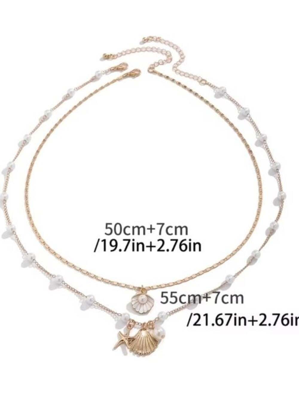Gold Layered Pearl Shell Pendant Necklace - Women Jewelry - Picture 5 of 8